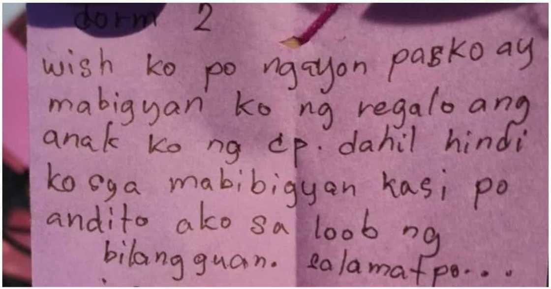 Mga hiling ngayong Pasko ng mga bilanggo sa Cavite, umantig sa puso ng marami