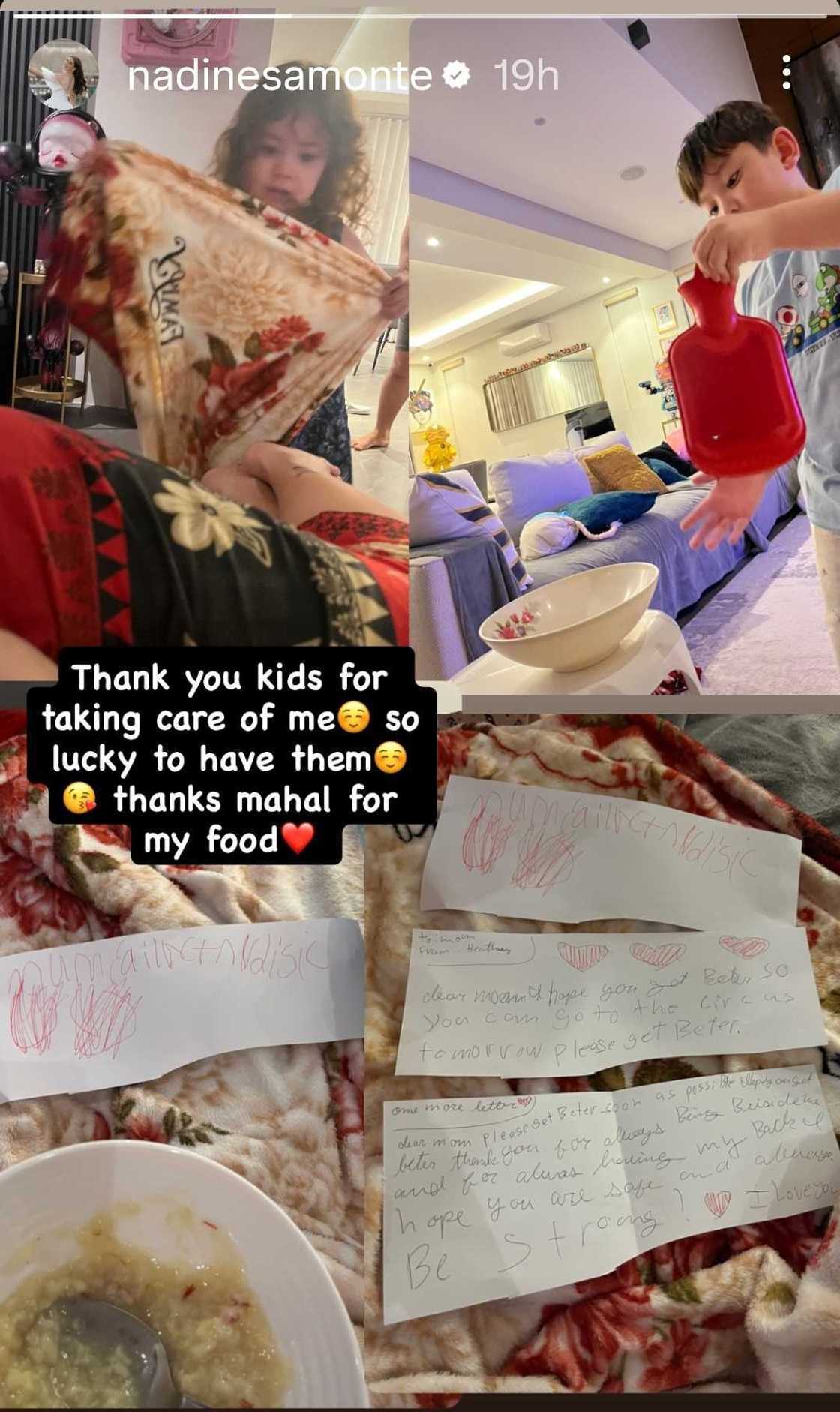 Nadine Samonte shares her kids’ sweet gestures while she’s sick Nadine Samonte shares her kids’ sweet gestures while she’s sick