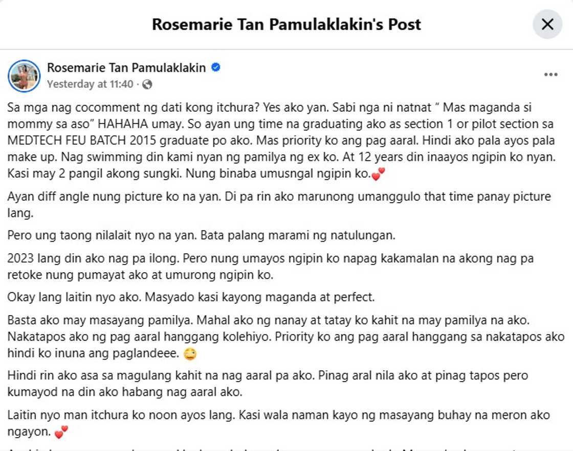 “Okay lang laitin nyo ako” – Rosmar Tan, palaban na sagot sa bashers “Okay lang laitin nyo ako” – Rosmar Tan, palaban na sagot sa bashers