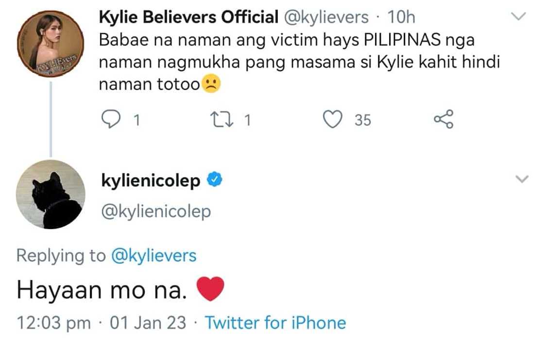Kylie Padilla, sinabihan ang fans na hayaan na lang ang mga bashers niya Kylie Padilla, sinabihan ang fans na hayaan na lang ang mga bashers niya
