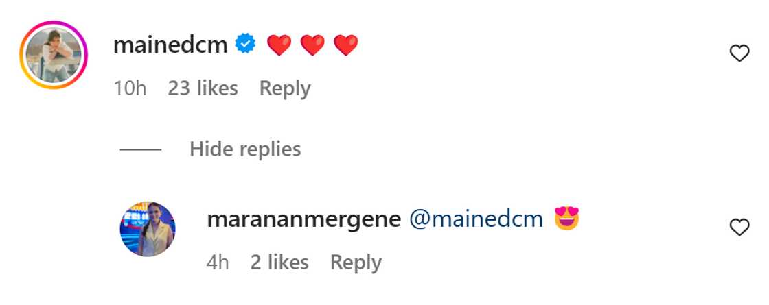 Maine Mendoza, nag-react sa pag-propose ni Jose Manalo kay dating EB Babe Mergene Maranan