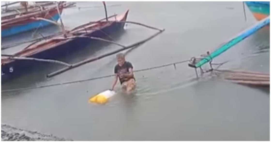 Vlogger na si Virgelyn, natulungan ang lolo na tumatawid ng ilog para magbenta ng tanim Vlogger na si Virgelyn, natulungan ang lolo na tumatawid ng ilog para magbenta ng tanim