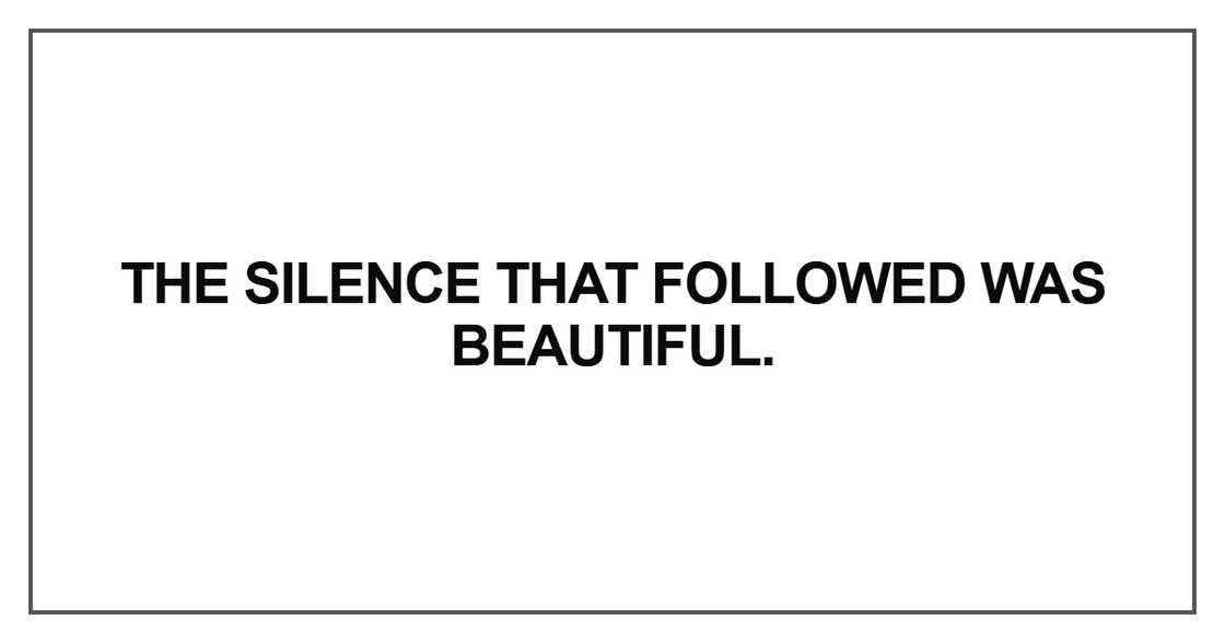 The silence that followed The silence that followed