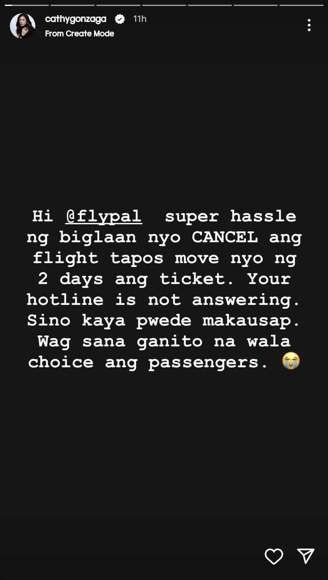 Alex Gonzaga calls out local airlines: "Sino kaya pwede makausap" Alex Gonzaga calls out local airlines: "Sino kaya pwede makausap"