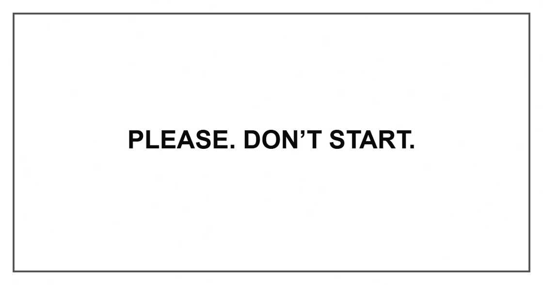 Please. Don’t start.