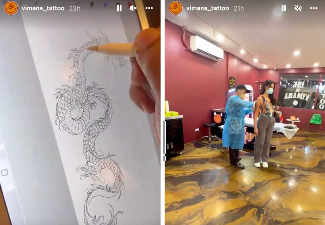 Nadine Lustre, viral dahil sa bago niyang dragon tattoo Nadine Lustre, viral dahil sa bago niyang dragon tattoo