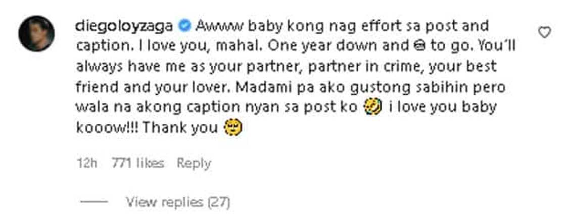 Diego Loyzaga, responds to Barbie Imperial's greeting: "You'll always have me" Diego Loyzaga, responds to Barbie Imperial's greeting: "You'll always have me"
