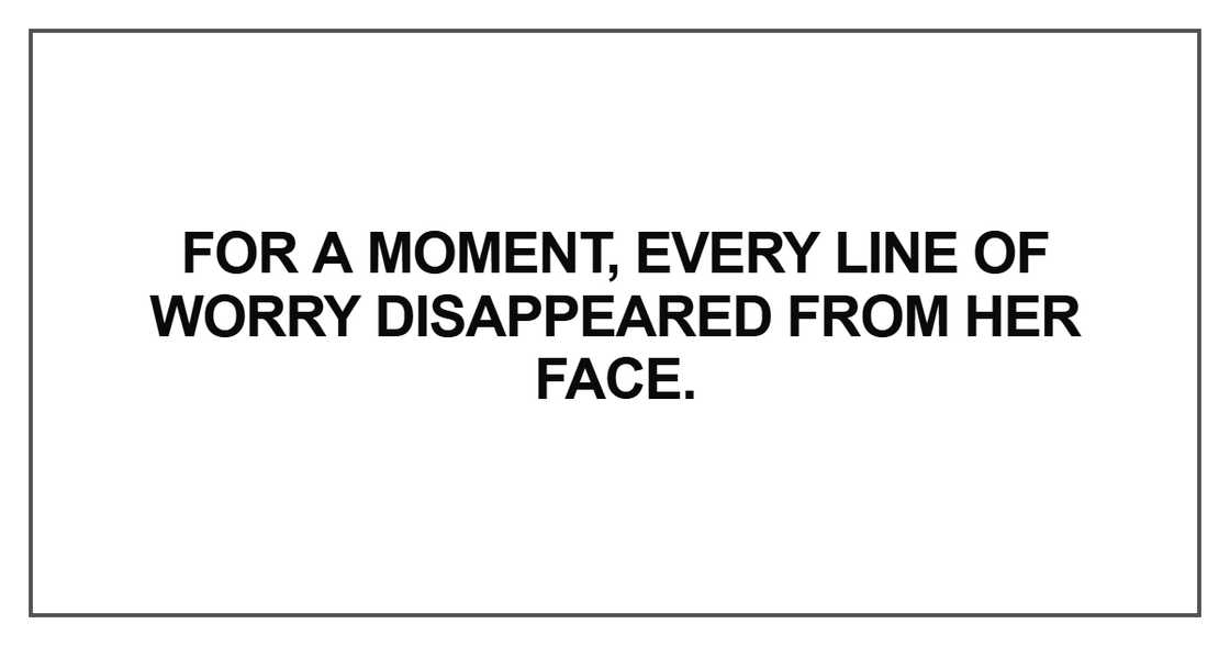 For a moment, every line