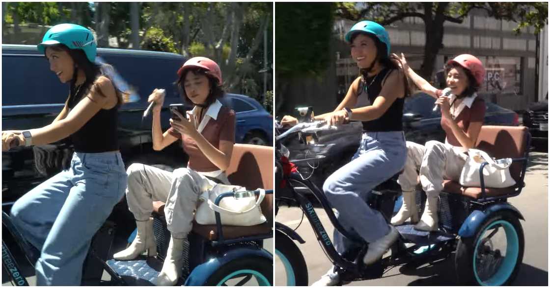 Maymay Entrata, napasabak sa e-trike karaoke habang nasa Amerika (E-Trike Karaoke | YouTube) Maymay Entrata, napasabak sa e-trike karaoke habang nasa Amerika (E-Trike Karaoke | YouTube)