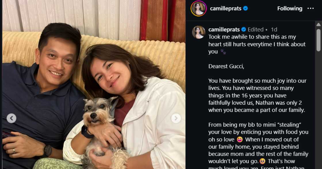 Camille Prats, labis na nalungkot sa pagpanaw ng minahal niyang si Gucci