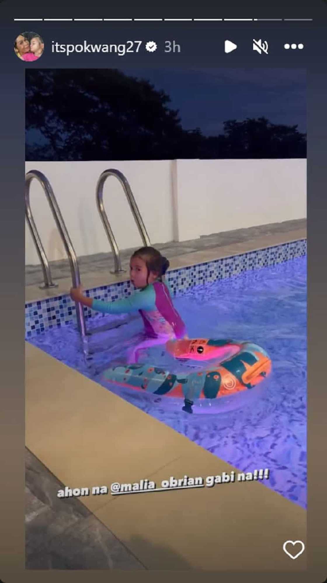 Pokwang, ibinubuhos ang oras sa pag-aalaga kay Malia; pinost video ng anak na masayang naglalaro sa pool