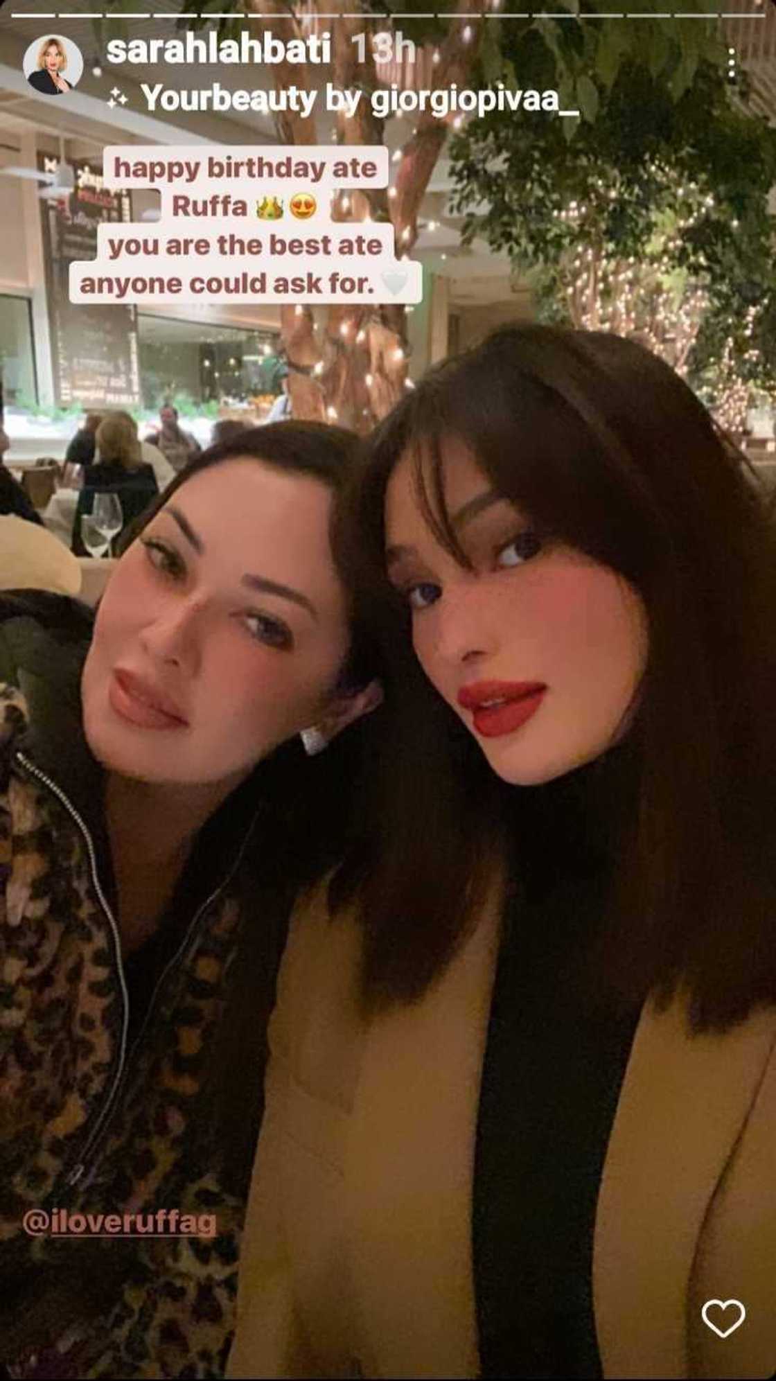 Sarah Lahbati posts heartfelt birthday message for sister-in-law Ruffa Gutierrez Sarah Lahbati posts heartfelt birthday message for sister-in-law Ruffa Gutierrez