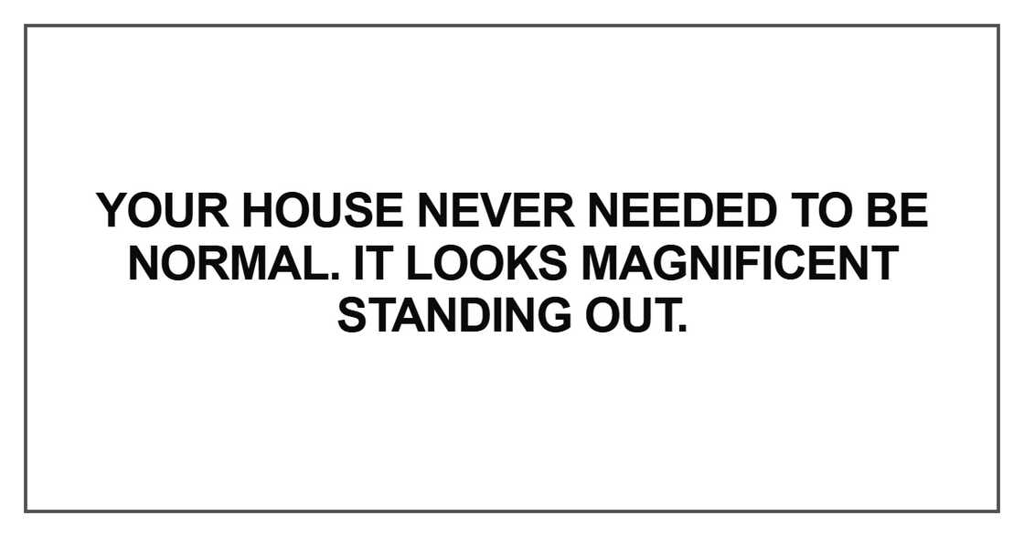 Your house never needed to be normal Your house never needed to be normal
