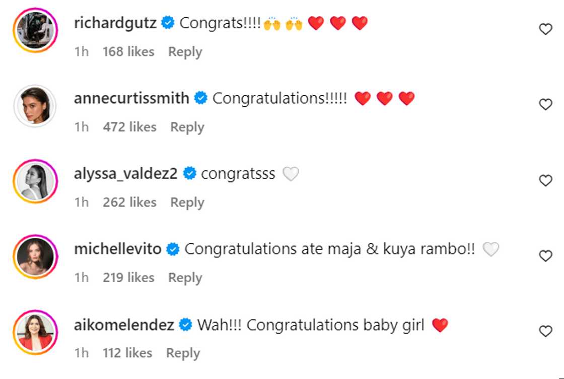 Celebrities react to Maja Salvador’s pregnancy: “Congratulations”
