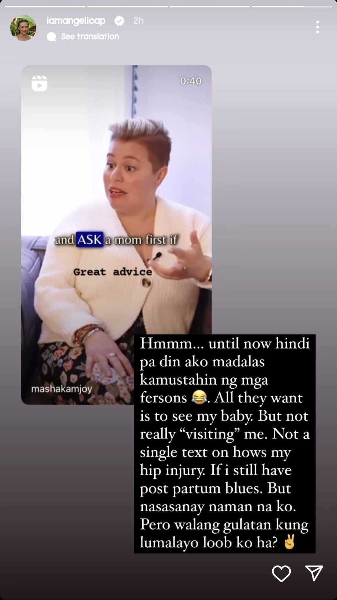 Angelica Panganiban, may cryptic post: "Walang gulatan kung lumalayo loob ko" Angelica Panganiban, may cryptic post: "Walang gulatan kung lumalayo loob ko"