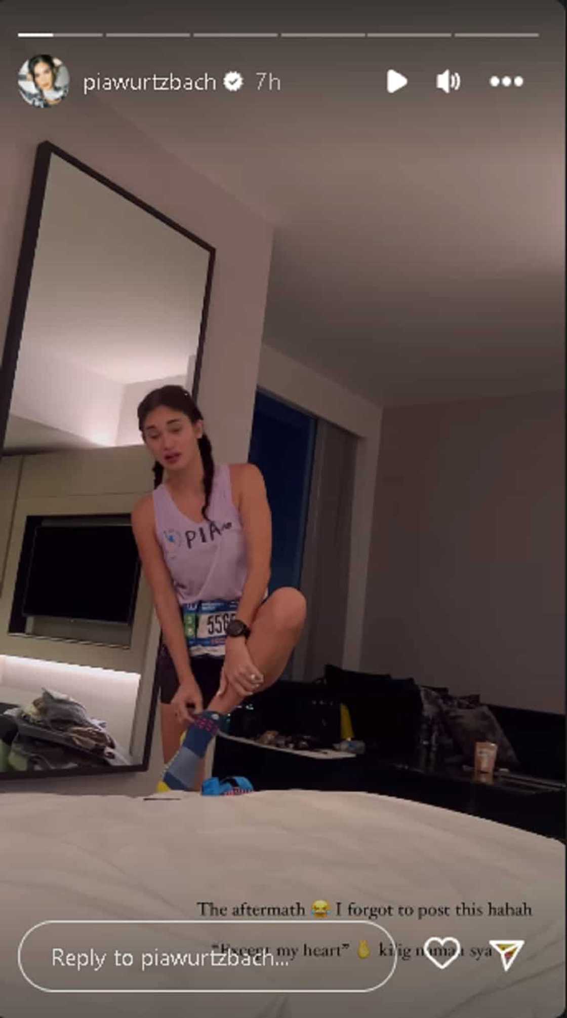 Pia Wurtzbach, shares the "aftermath" of a successful New York marathon