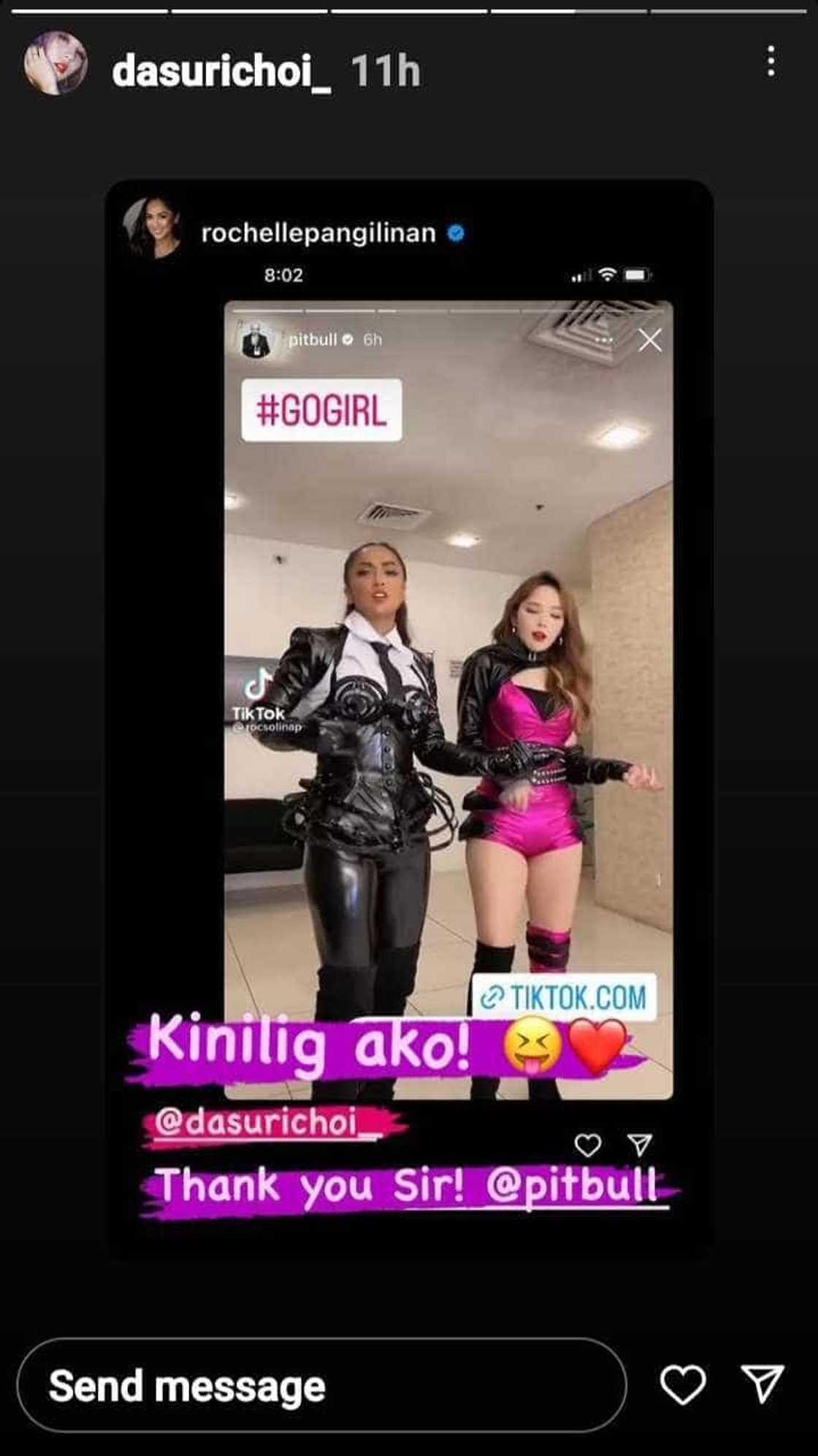 Rochelle Pangilinan’s dance video with Dasuri Choi gets noticed by American rapper Pitbull Rochelle Pangilinan’s dance video with Dasuri Choi gets noticed by American rapper Pitbull
