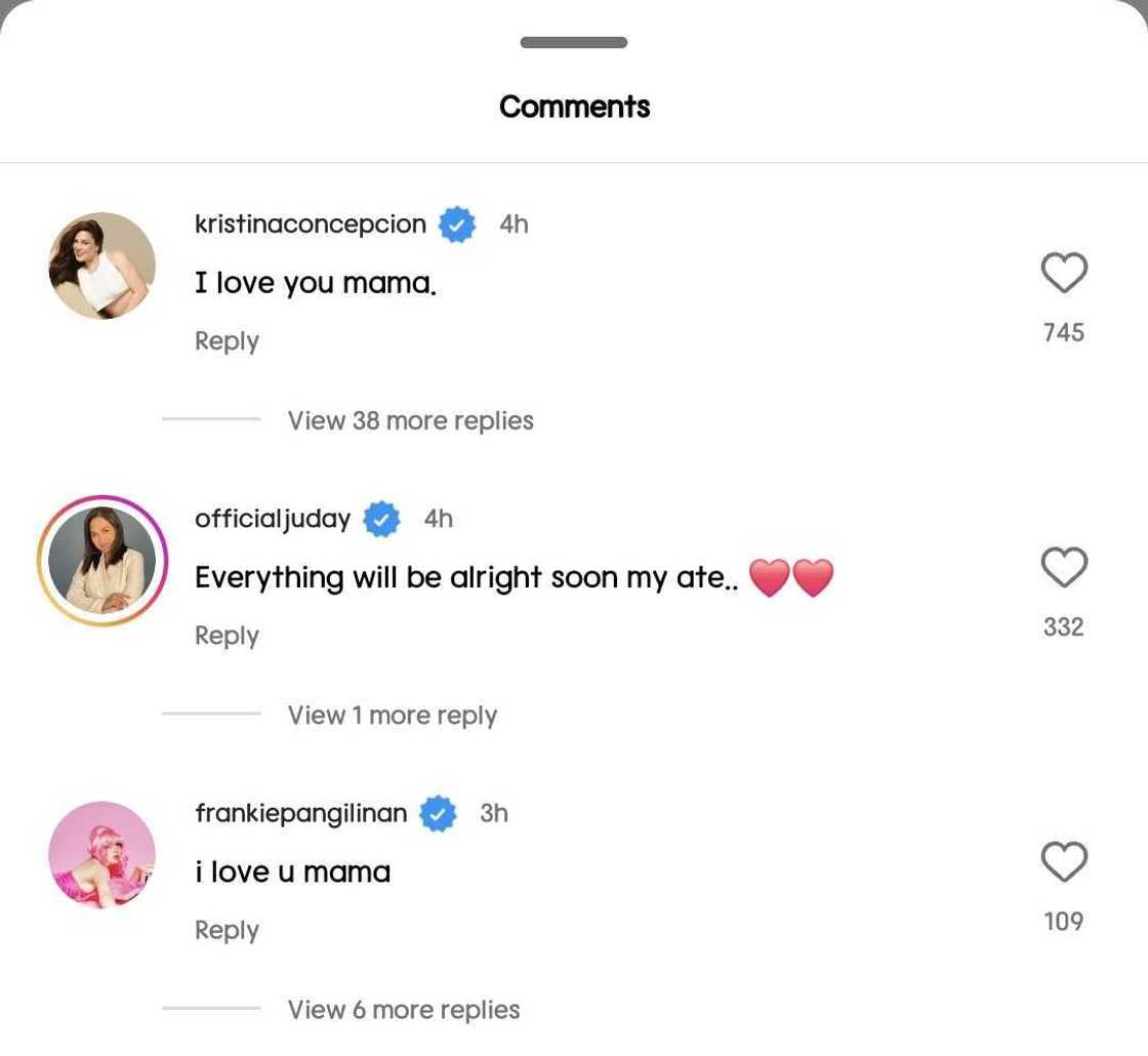 KC Concepcion at Kakie Pangilinan, nag-react sa 'wallpaper' post ng kanilang ina KC Concepcion at Kakie Pangilinan, nag-react sa 'wallpaper' post ng kanilang ina