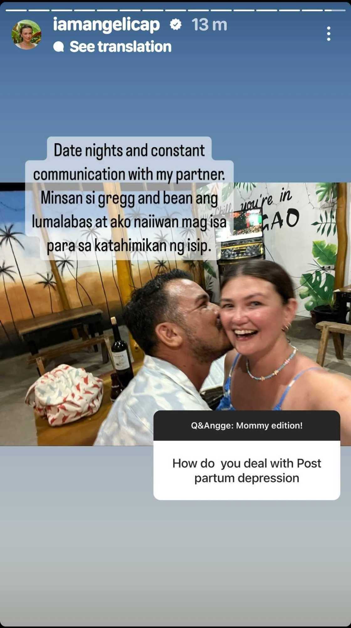 Angelica Panganiban shares how she deals with postpartum depression: “constant communication” Angelica Panganiban shares how she deals with postpartum depression: “constant communication”