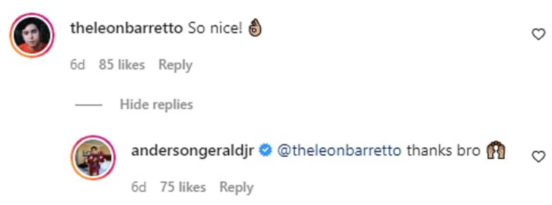 Julia Barretto's brother Leon expresses support for Gerald Anderson's business Julia Barretto's brother Leon expresses support for Gerald Anderson's business