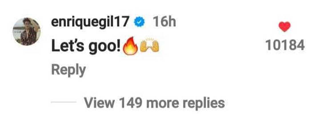 Netizens, natuwa sa comment ni Enrique Gil sa latest post ni Liza Soberano Netizens, natuwa sa comment ni Enrique Gil sa latest post ni Liza Soberano