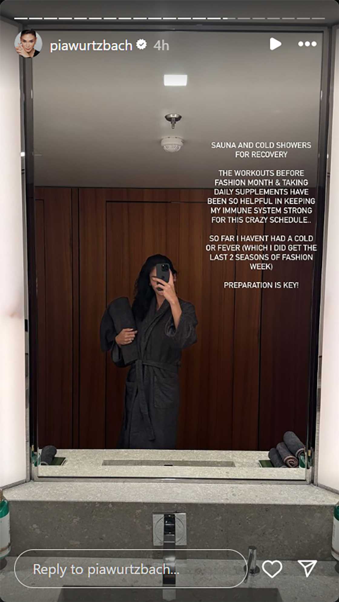 Pia Wurtzbach, ibinahagi paano pinangangalagaan kalusugan sa gitna ng hectic fashion weeks Pia Wurtzbach, ibinahagi paano pinangangalagaan kalusugan sa gitna ng hectic fashion weeks