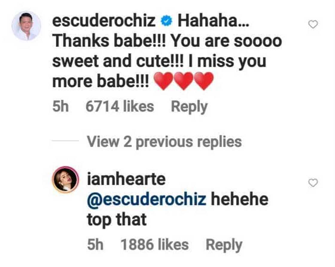 Chiz Escudero reacts to video of Heart Evangelista repeatedly saying "I miss Chiz": “Sweet and cute” Chiz Escudero reacts to video of Heart Evangelista repeatedly saying "I miss Chiz": “Sweet and cute”