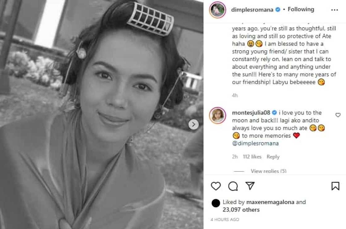 Dimples Romana, pinost ang throwback photos ni Julia Montes mula sa 'Mara Clara'