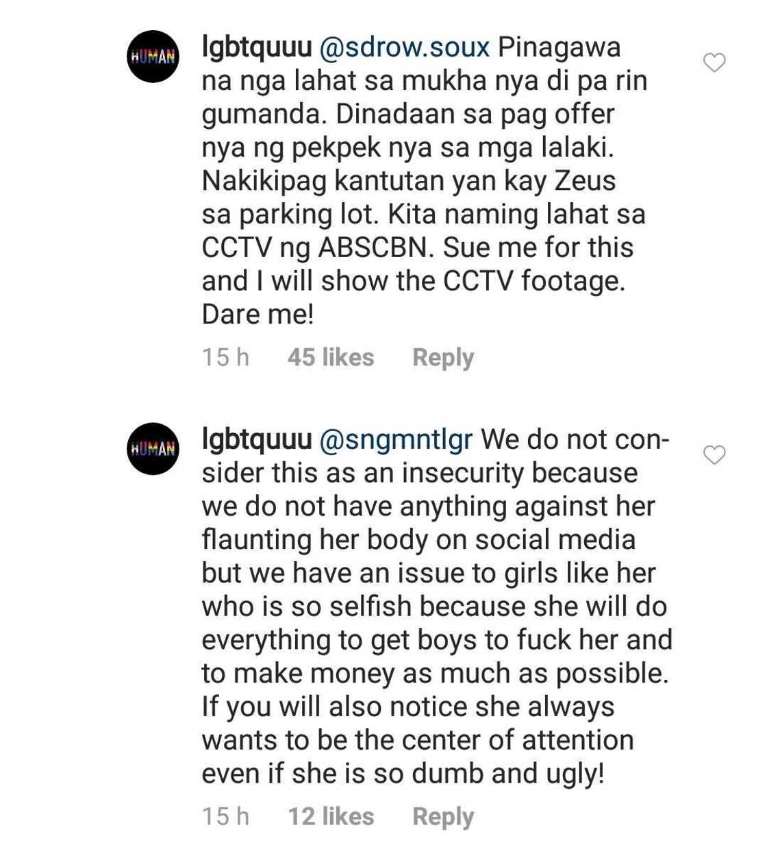 Chienna Filomeno slams basher accusing her of doing lewd acts in exchange of money Chienna Filomeno slams basher accusing her of doing lewd acts in exchange of money