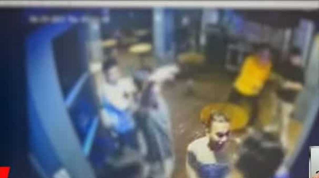 Photo: Screengrab from bar CCTV, courtesy Makati City Police Photo: Screengrab from bar CCTV, courtesy Makati City Police