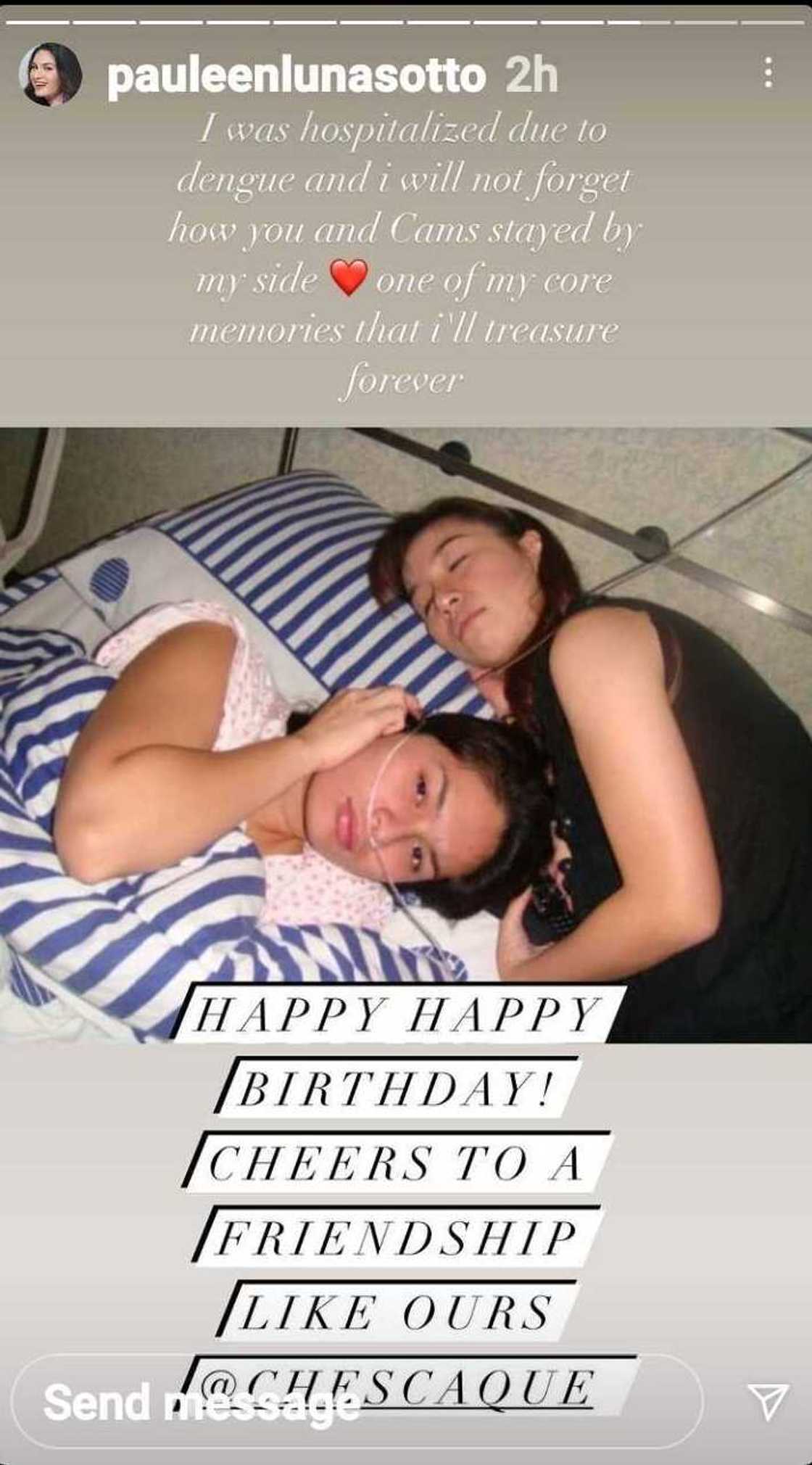 Pauleen Luna greets friend who was with her when she was hospitalized due to dengue Pauleen Luna greets friend who was with her when she was hospitalized due to dengue