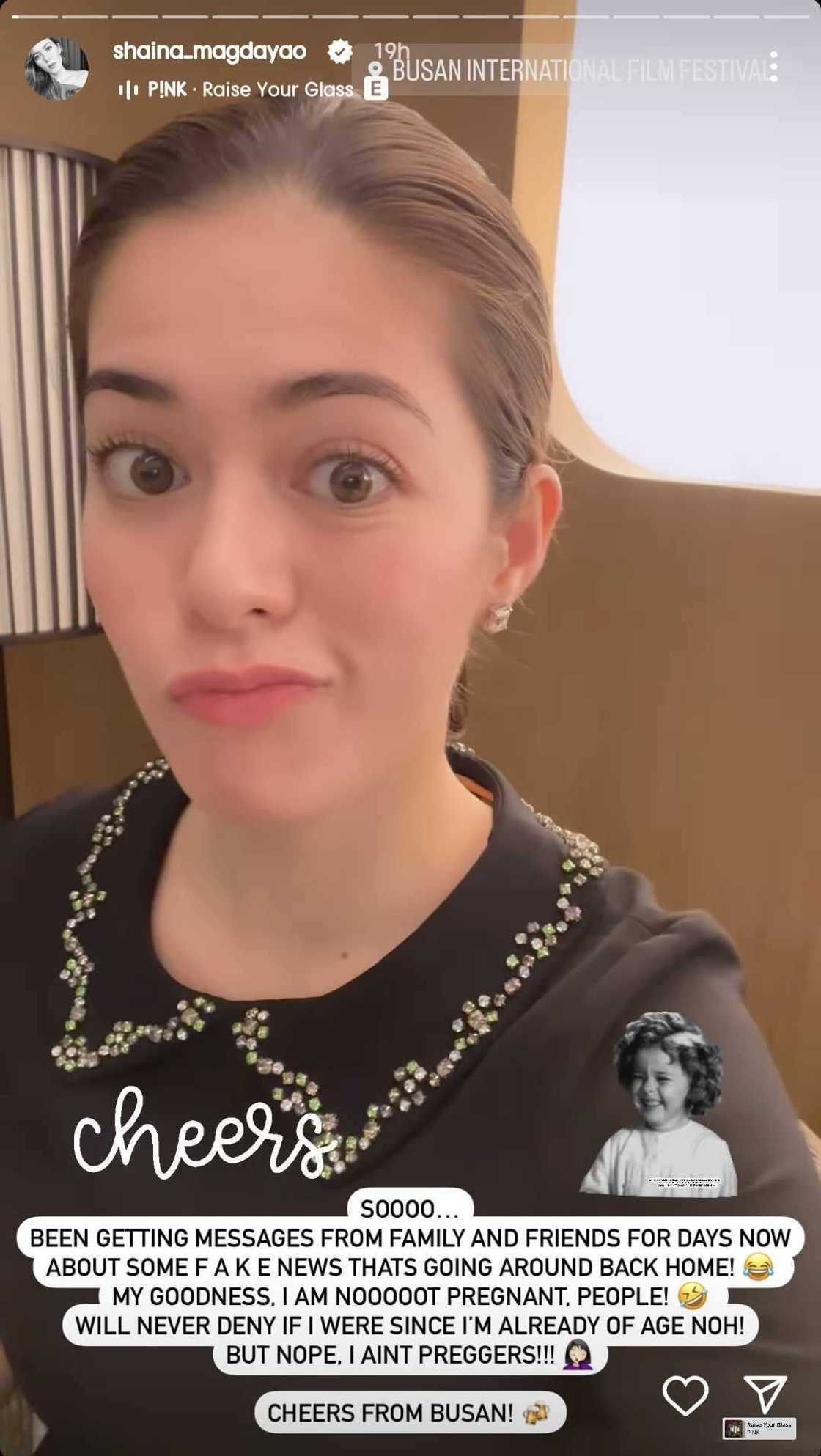 Shaina Magdayao, itinangging siya ay buntis sa viral post: "I ain't preggers!" Shaina Magdayao, itinangging siya ay buntis sa viral post: "I ain't preggers!"