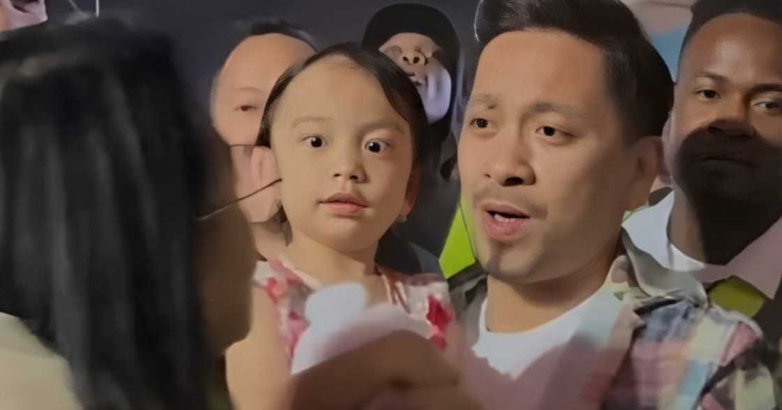 Video ng reaksyon ni Sarina kapag may ibang humahalik sa daddy Jhong Hilario niya, kinagiliwan