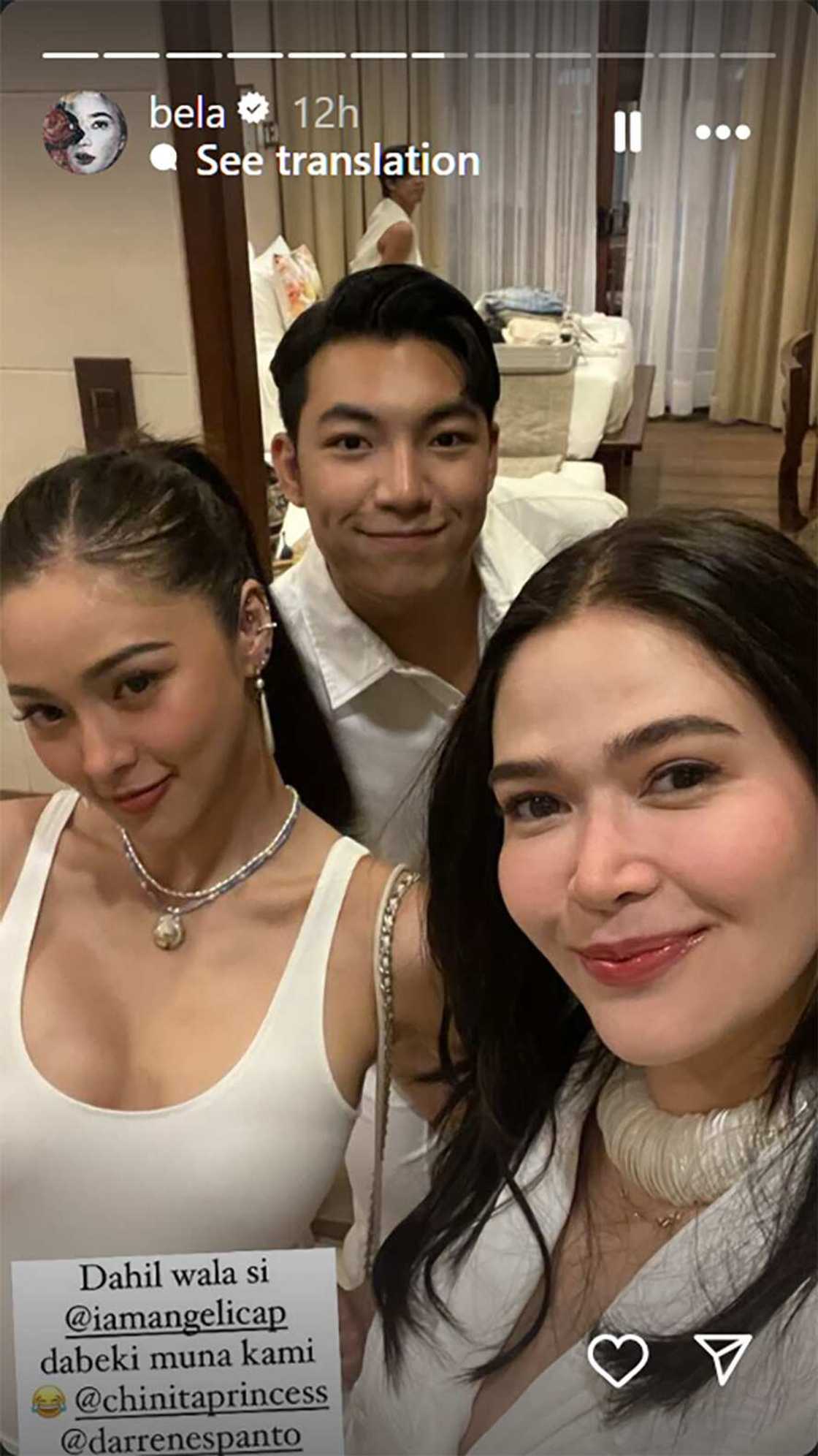 Darren Espanto, Bela Padilla, at Kim Chiu, magiging ‘DaBeKi’ muna dahil wala si Angelica Panganiban Darren Espanto, Bela Padilla, at Kim Chiu, magiging ‘DaBeKi’ muna dahil wala si Angelica Panganiban