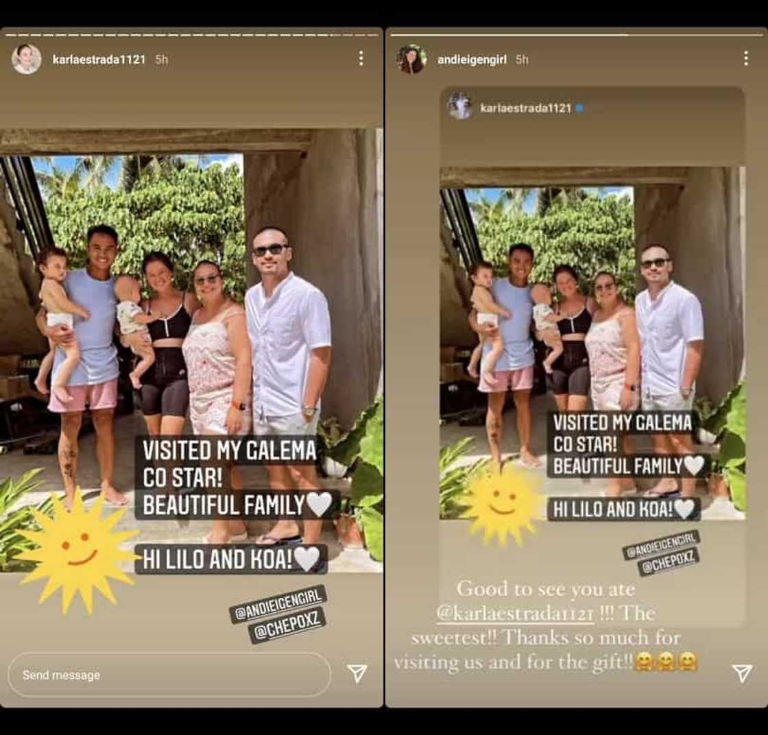 Karla Estrada, binisita si Andi Eigenmann at ang pamilya nito sa Siargao Karla Estrada, binisita si Andi Eigenmann at ang pamilya nito sa Siargao