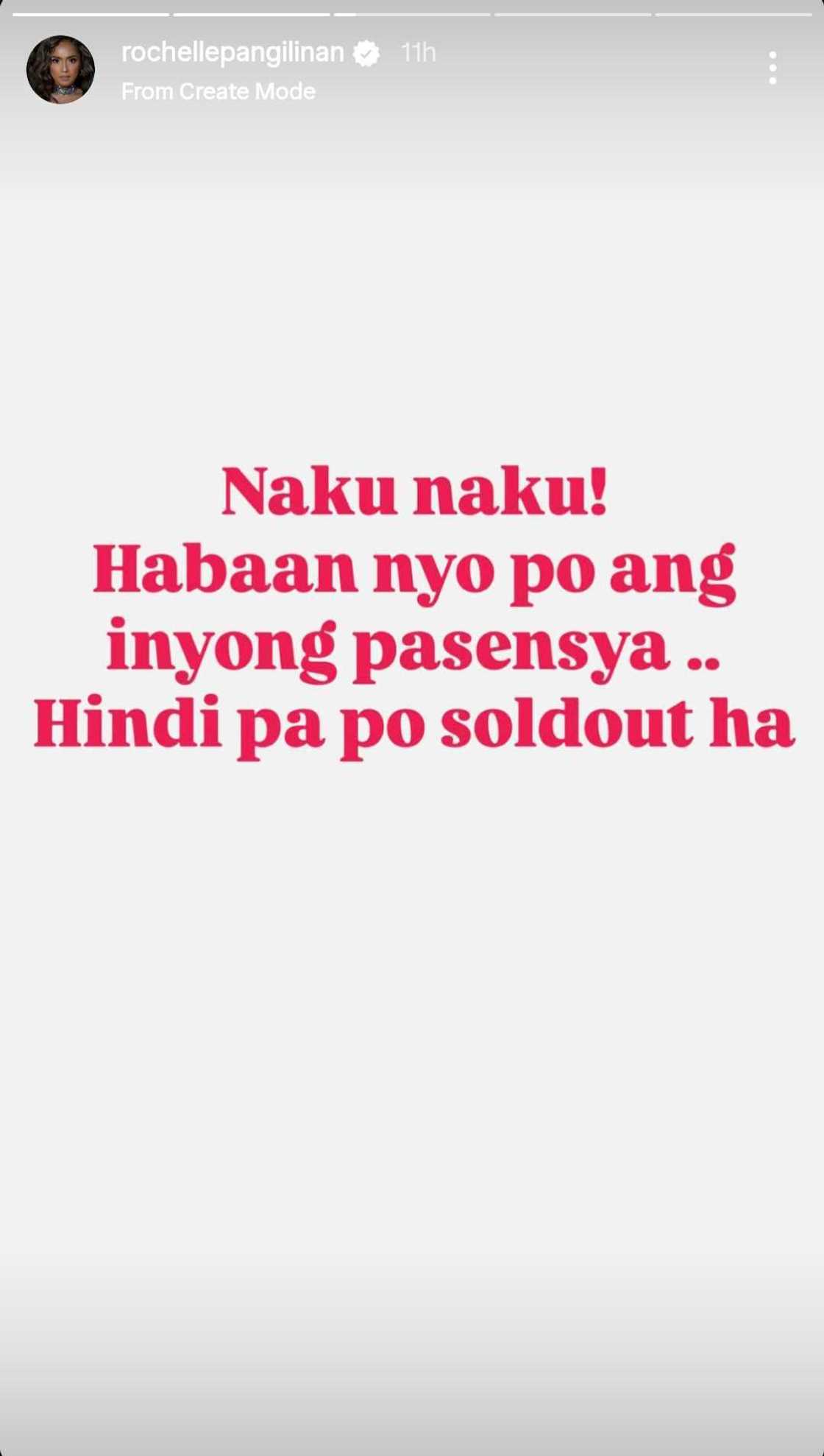 Rochelle Pangilinan, may babala tungkol sa 'Get, Get Aw' concert tickets