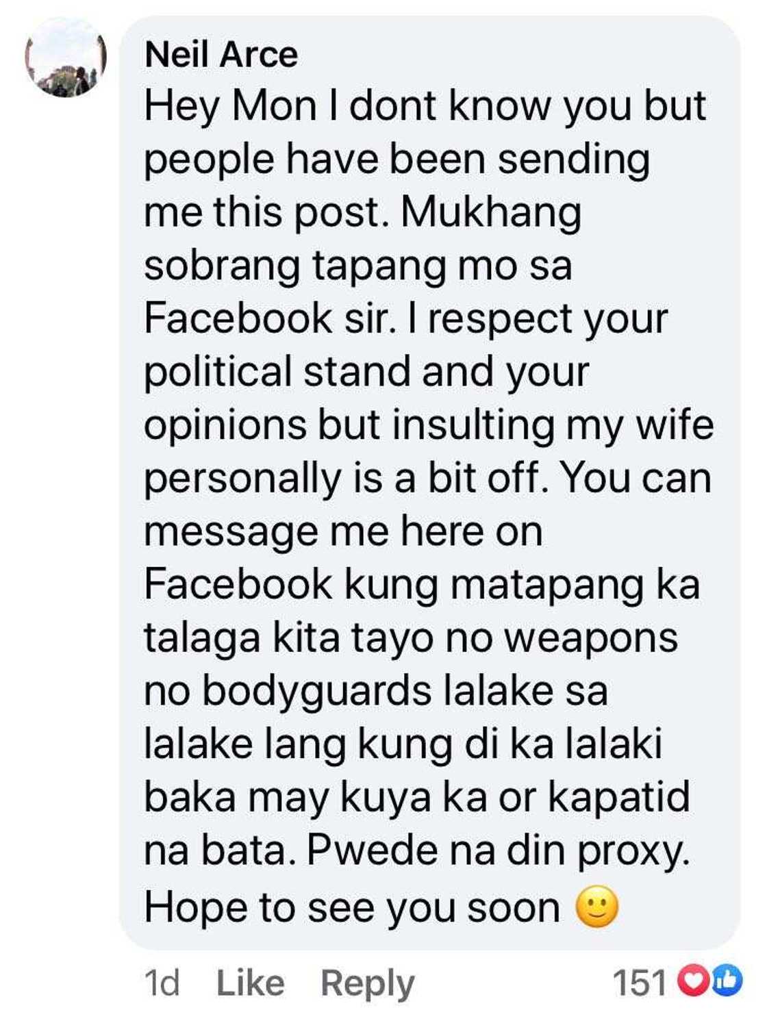 Neil Arce inalmahan ang isang government official na sinabihang ‘no brain cells’ si Angel Locsin Neil Arce inalmahan ang isang government official na sinabihang ‘no brain cells’ si Angel Locsin