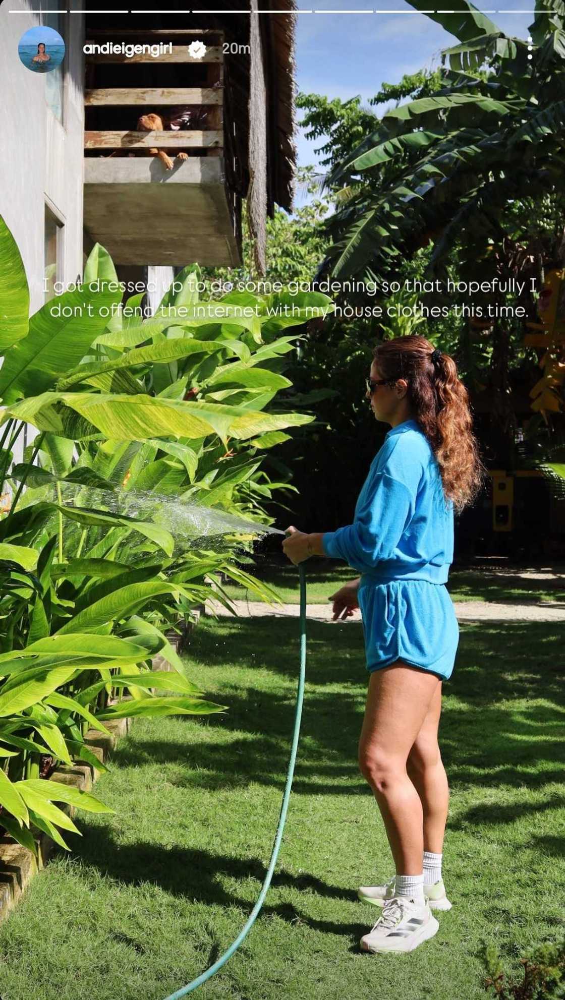 Andi Eigenmann sa 'gardening' post niya: "Hopefully I don't offend the internet" Andi Eigenmann sa 'gardening' post niya: "Hopefully I don't offend the internet"