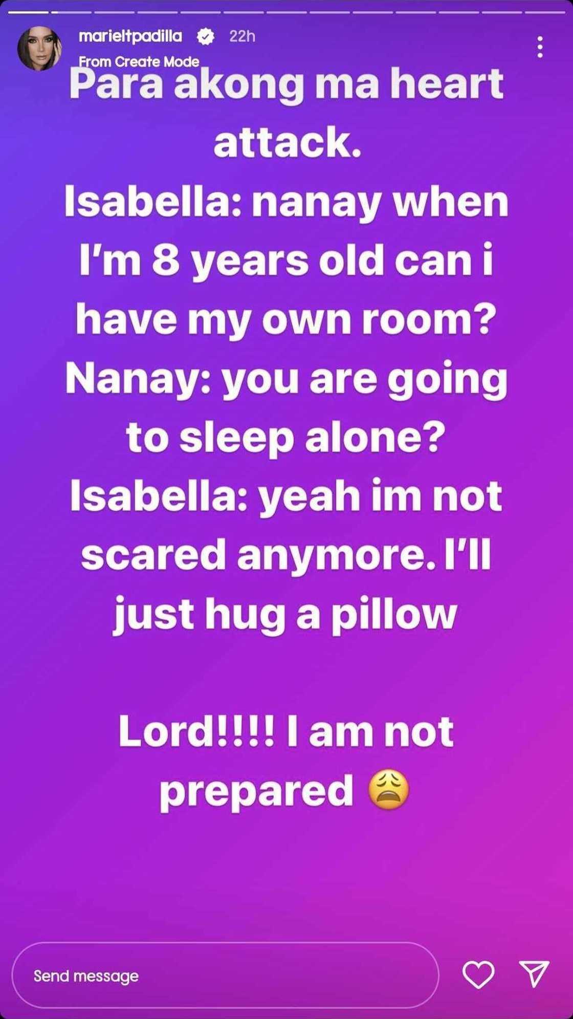 Mariel Padilla sa request ni Isabella sa kanya: "Para akong ma-heart attack" Mariel Padilla sa request ni Isabella sa kanya: "Para akong ma-heart attack"