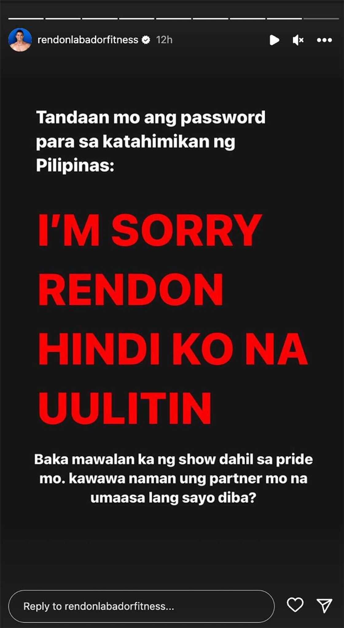 Rendon Labador, tinuruan si Vice Ganda paano humingi ng sorry: “I’m sorry Rendon, di ko na uulitin” Rendon Labador, tinuruan si Vice Ganda paano humingi ng sorry: “I’m sorry Rendon, di ko na uulitin”