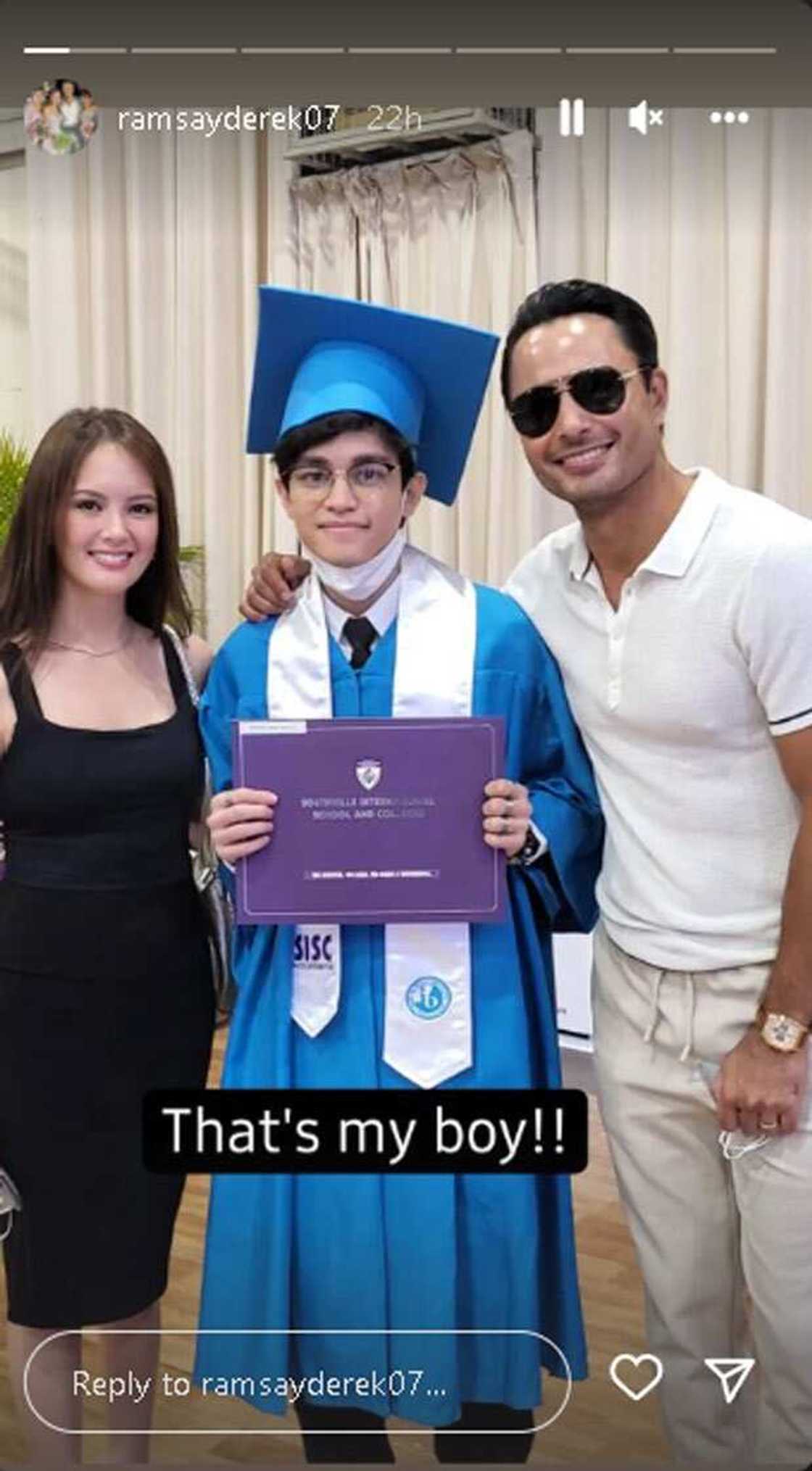 Derek Ramsay, proud sa pag-graduate ng kanyang anak sa Southville International School Derek Ramsay, proud sa pag-graduate ng kanyang anak sa Southville International School