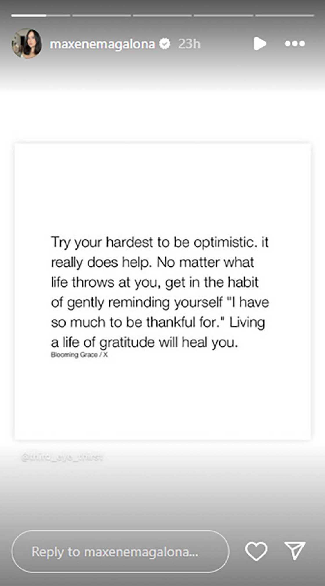 Maxene Magalona, may gentle reminder sa lahat kung bakit kailangang maging "optimistic"