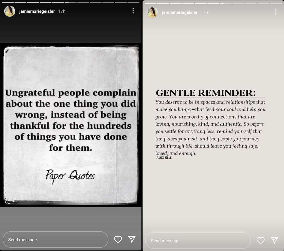 Jamie Marie Geisler, may mga bagong cryptic posts matapos ang apology ni Baron Geisler