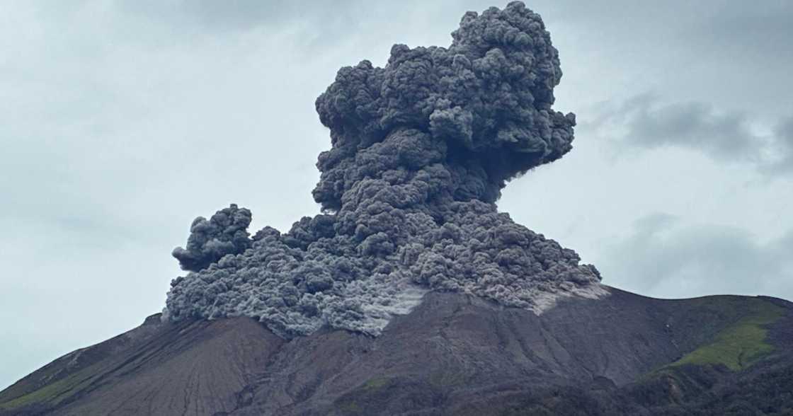 Pagsabog ng bulkang Kanlaon sa Negros tumagal ng dalawang minuto