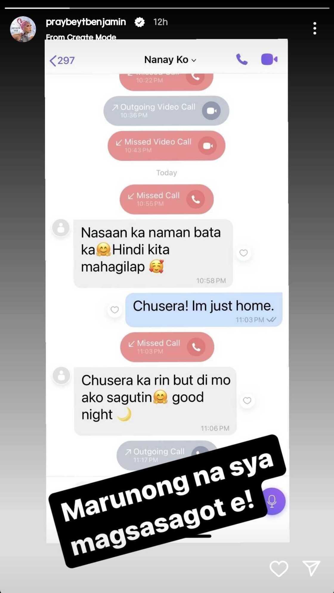 Vice Ganda, ipinasilip ang convo nila ni Nanay Rosario: "Marunong na siya magsasagot" Vice Ganda, ipinasilip ang convo nila ni Nanay Rosario: "Marunong na siya magsasagot"