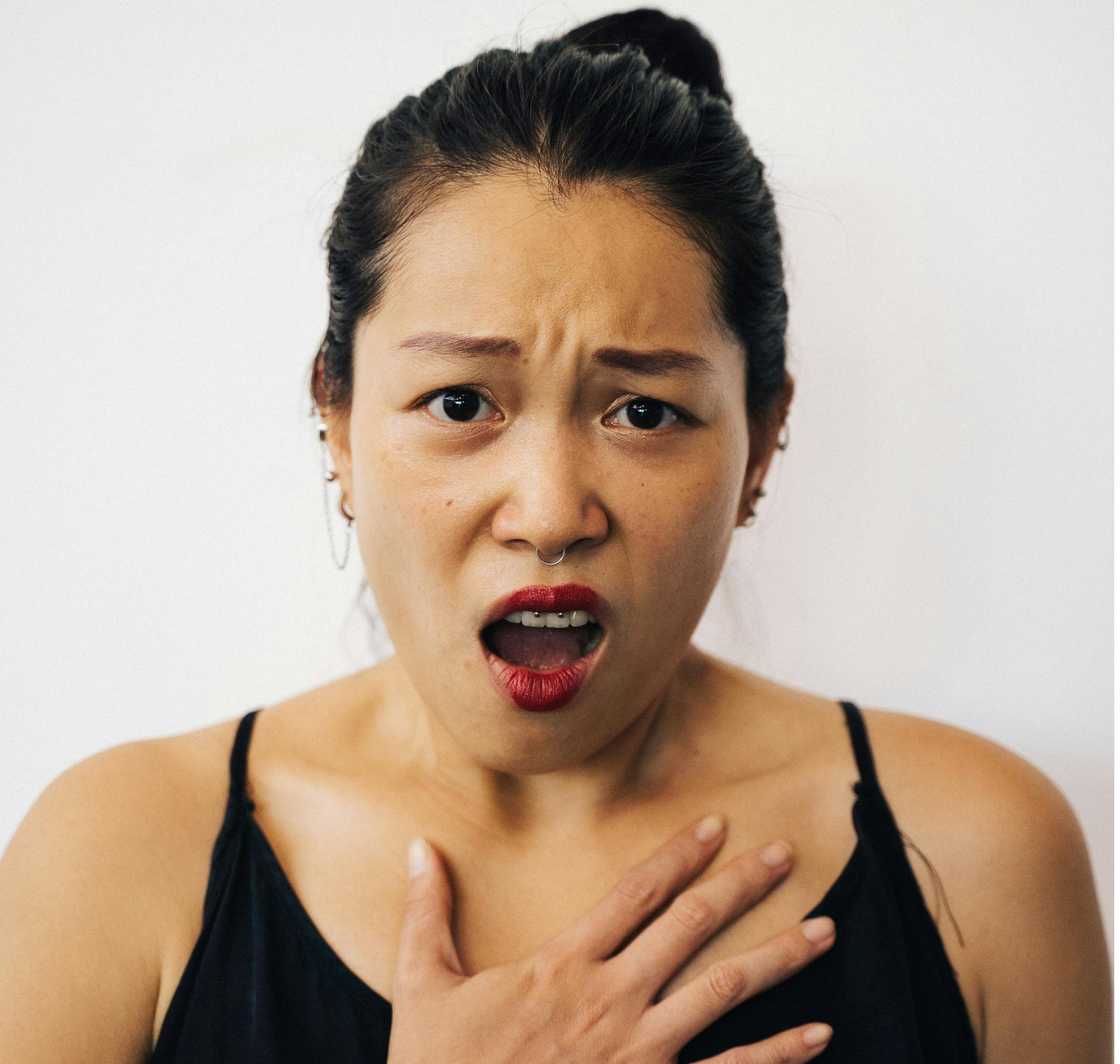 A shocked woman A shocked woman