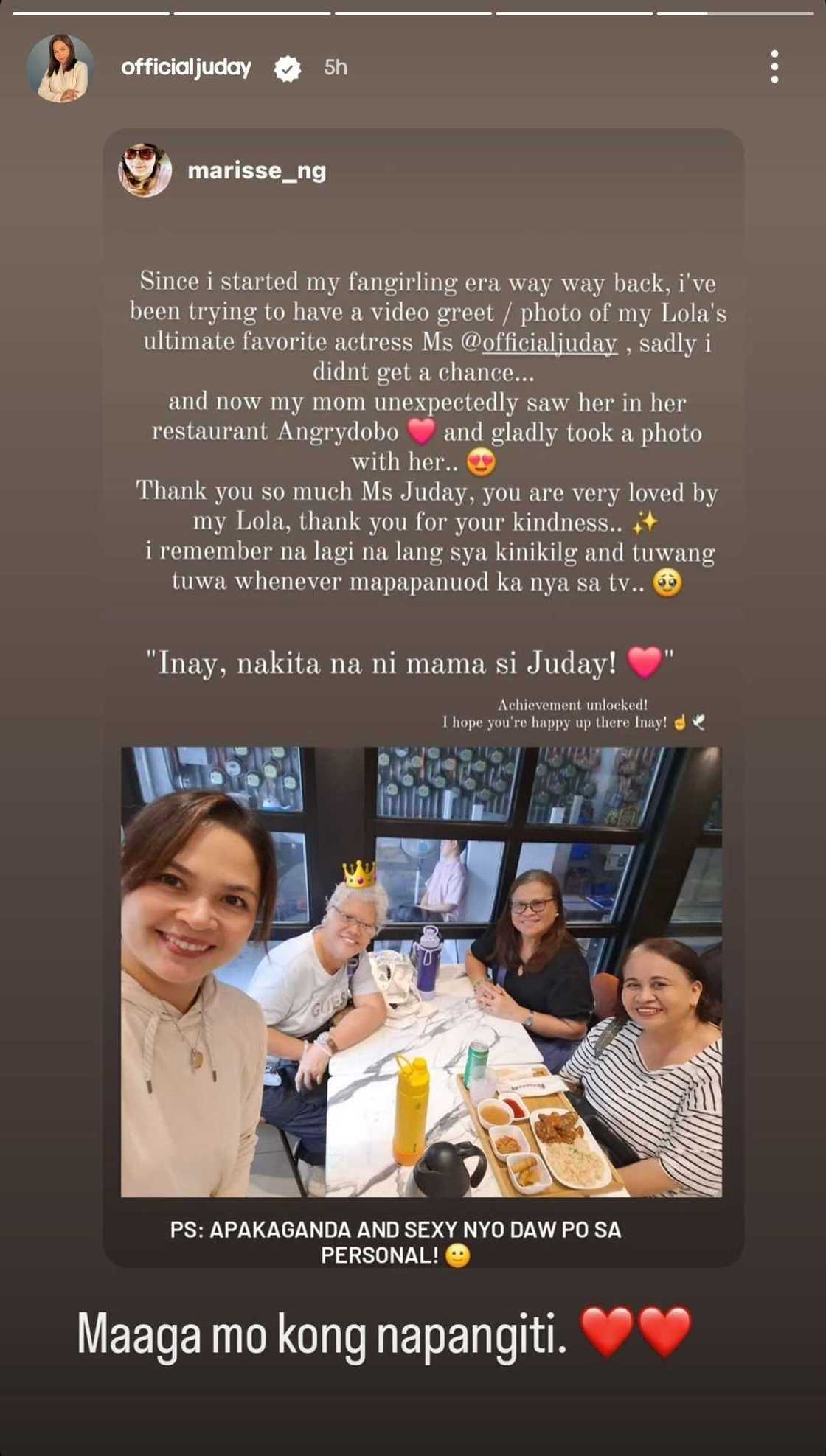 Judy Ann Santos sa kwento ng isang customer niya: "Maaga mo kong napangiti" Judy Ann Santos sa kwento ng isang customer niya: "Maaga mo kong napangiti"