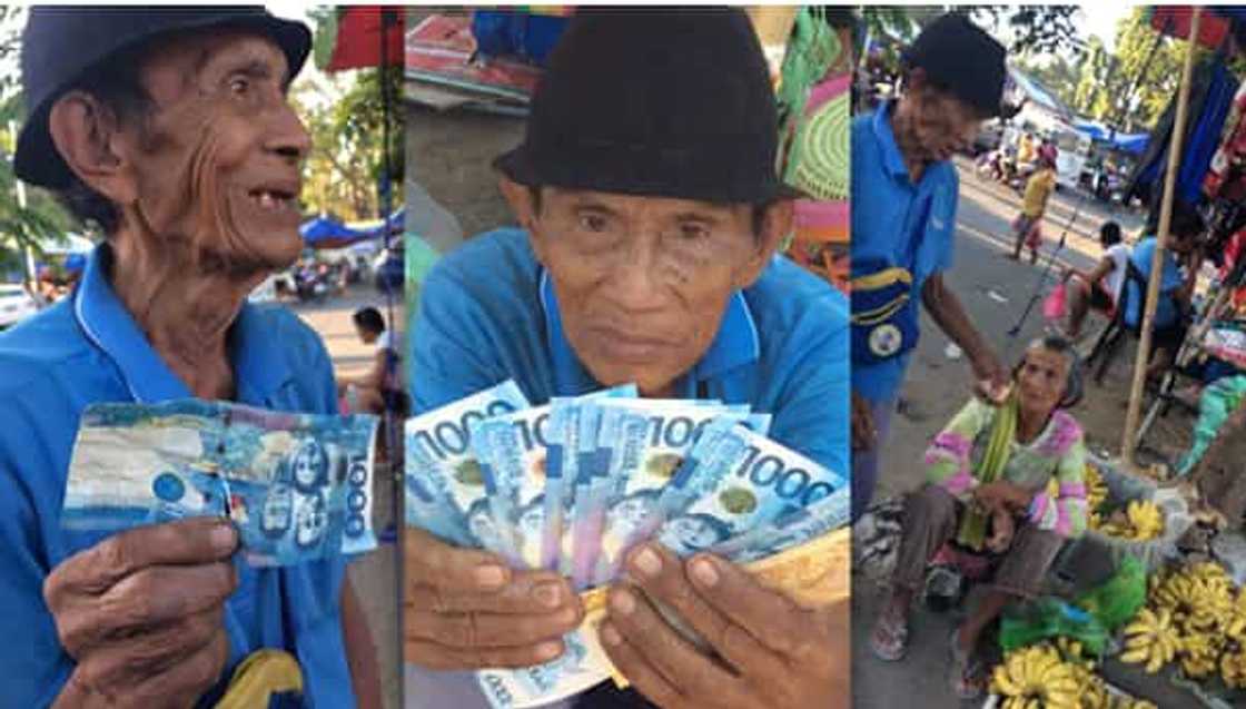 Old man receives donations after he was duped with a fake P1000 bill Old man receives donations after he was duped with a fake P1000 bill