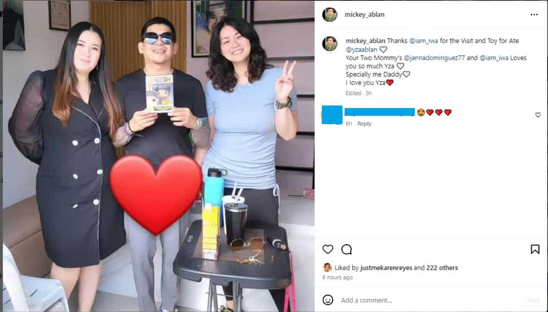 Mickey Ablan: "Your Two Mommies @jannadominguez77 and @iam_iwa loves you so much Yza" Mickey Ablan: "Your Two Mommies @jannadominguez77 and @iam_iwa loves you so much Yza"