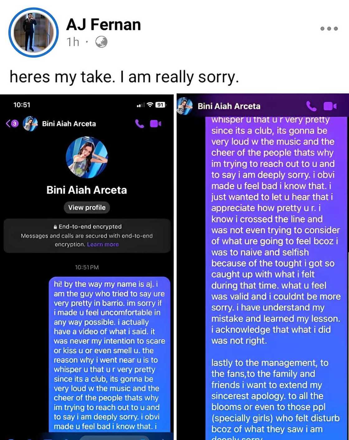 Fan ni BINI Aiah na nag-viral dahil sa bar incident sa Cebu, may public apology na Fan ni BINI Aiah na nag-viral dahil sa bar incident sa Cebu, may public apology na